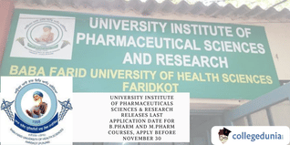 University Institute of Pharmaceuticals Sciences & Research Releases Last Application Date for B.Pharm and M.Pharm Courses, Apply Before November 30
